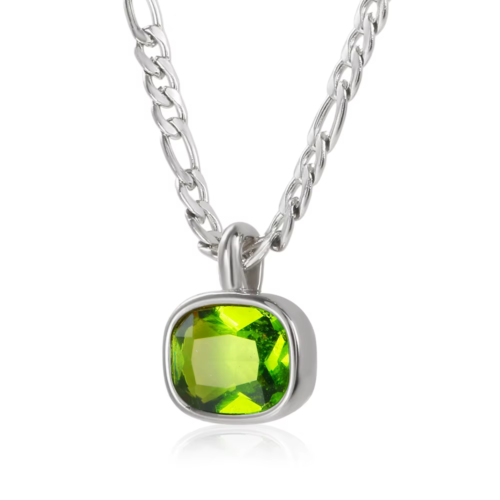 Collier en Acier Inoxydable pour Femme, Pendentif Rectangulaire Simple, Bijoux Personnalisés, Vente 