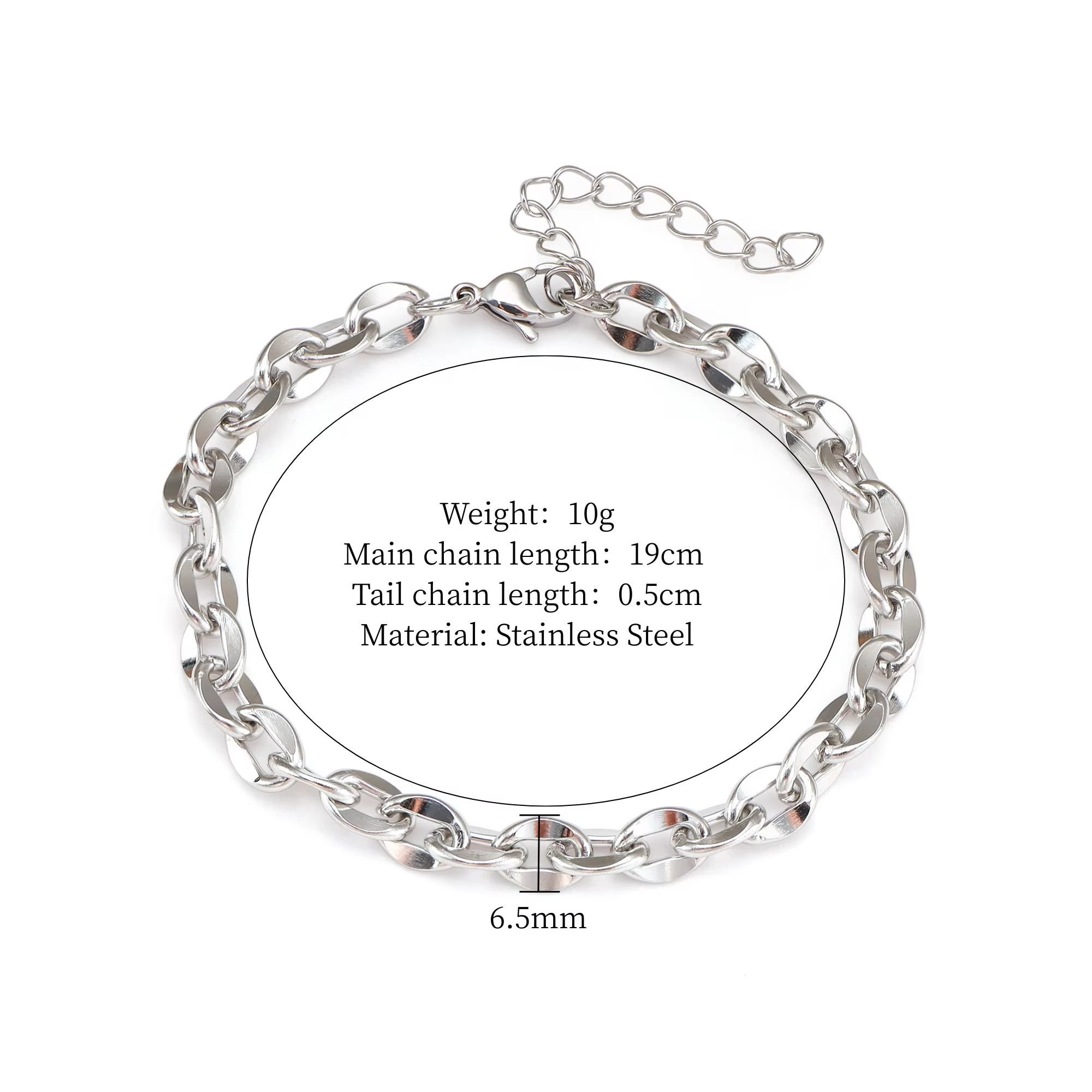 Bracelet en acier inoxydable pour femmes et hommes, chaînes minimalistes, bijoux en gros, fournisseu