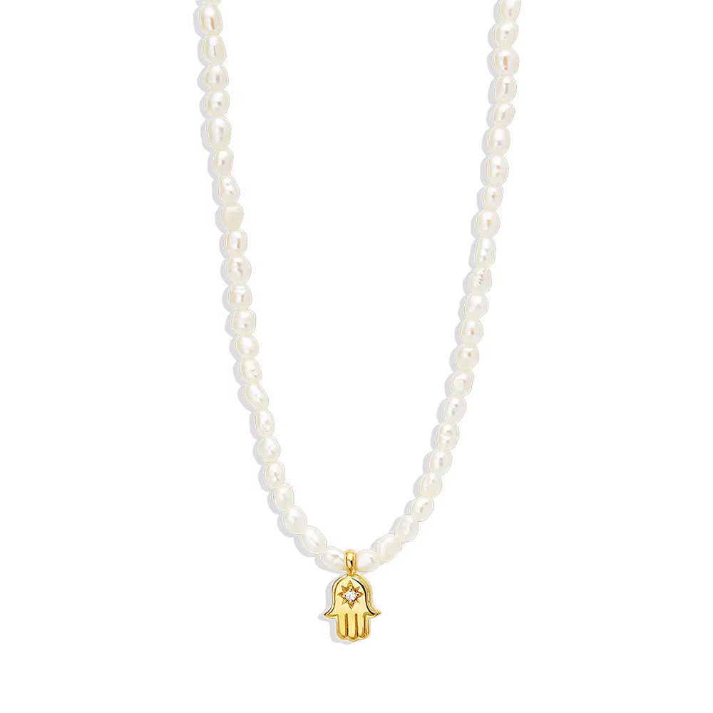 BOAKO collier de perles argent 925 bijoux originaux étoile lune paume mauvais œil serpent Zircon pen