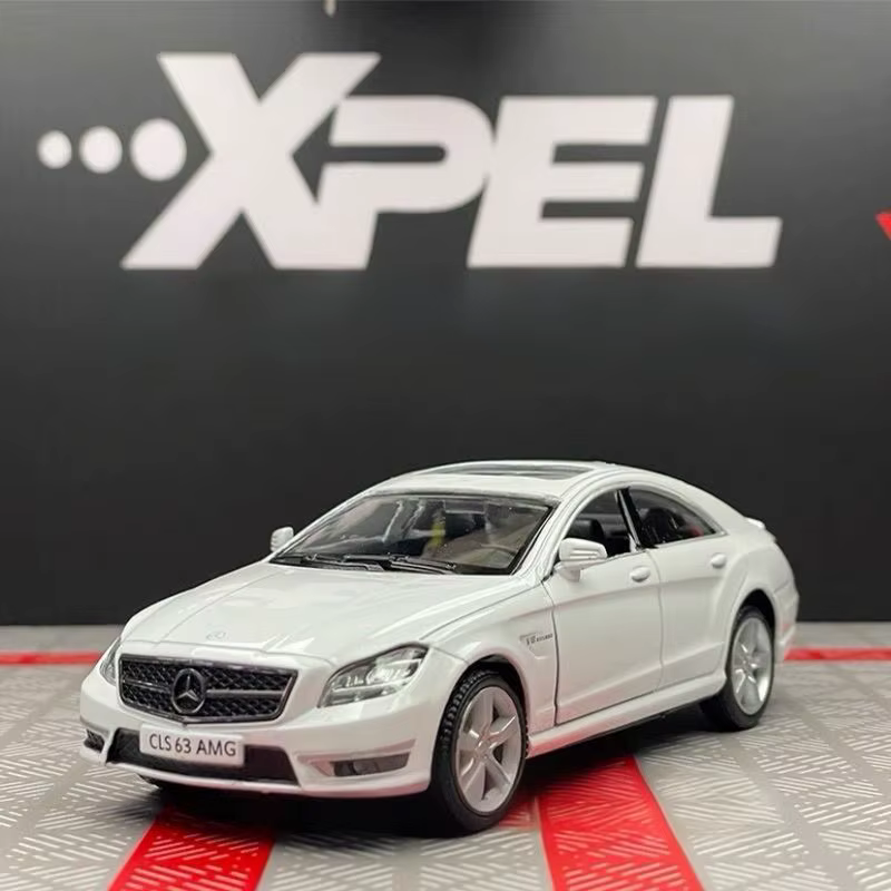 Modèle de voiture sport en alliage Mercedes-Benz C63S CLS63 AMG Coupé 1:36, véhicules en métal moulé
