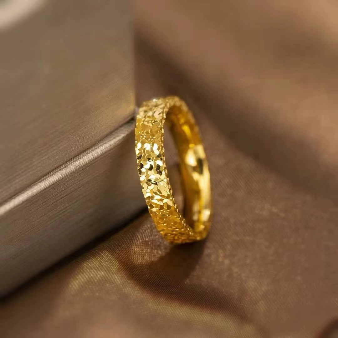 Bague en or véritable 18 carats brillant pour femme, haute qualité, luxe, AU750, fête, banquet, bijo