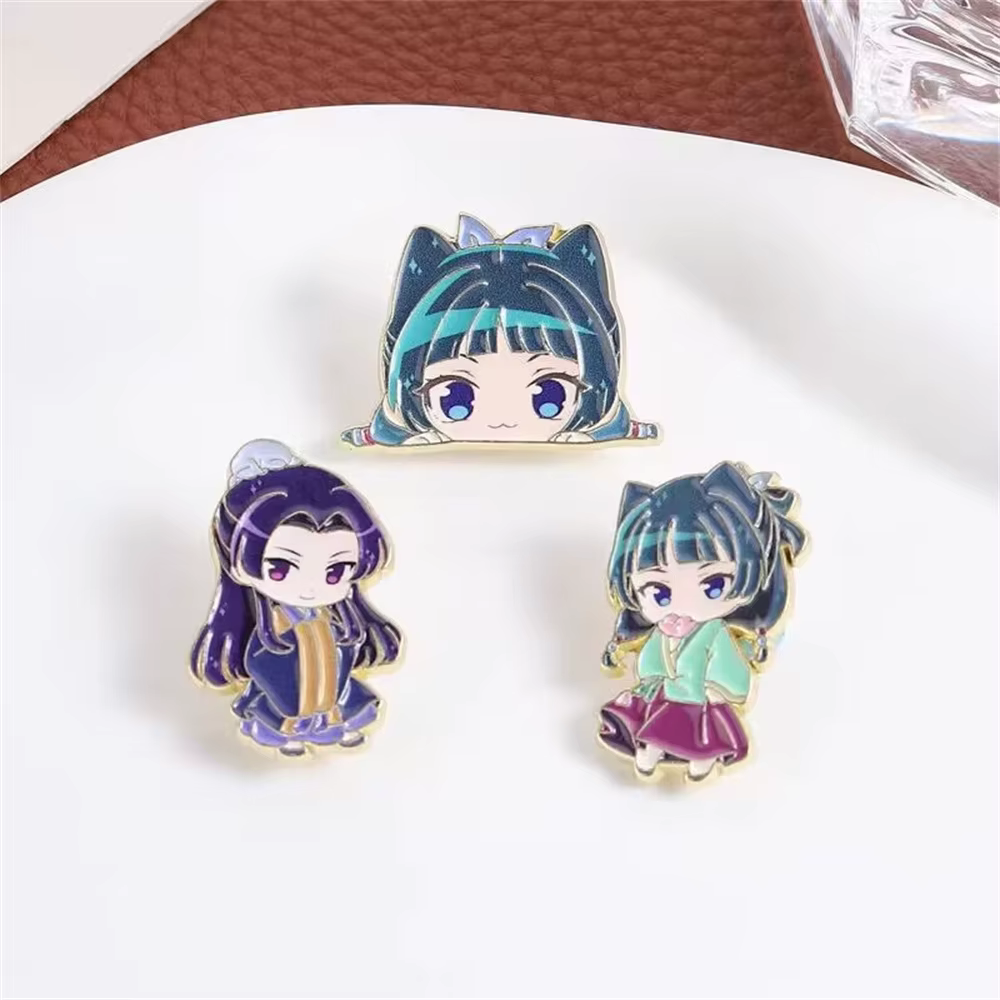 Épinglette en émail Chibi Jinshi Maomao, badge The Apothecary Diaries, bijoux mignons de dessin anim