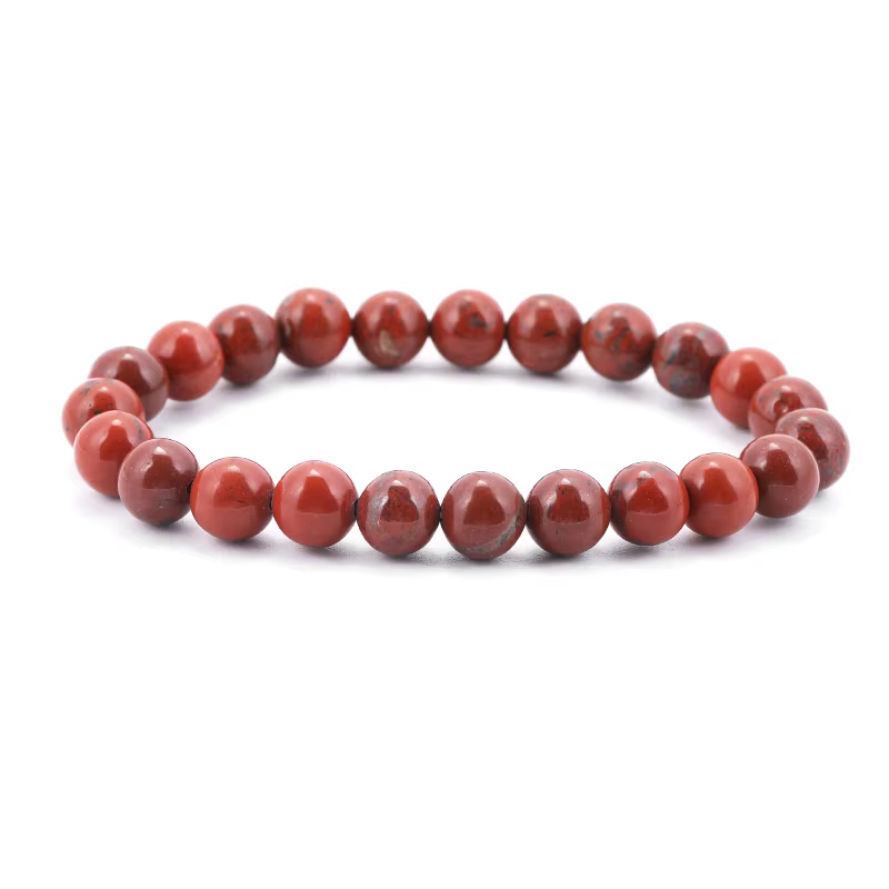 Pierre naturelle 4A jaspe rouge prière Bracelets de perles femmes hommes chapelet Bracelets Yoga bij