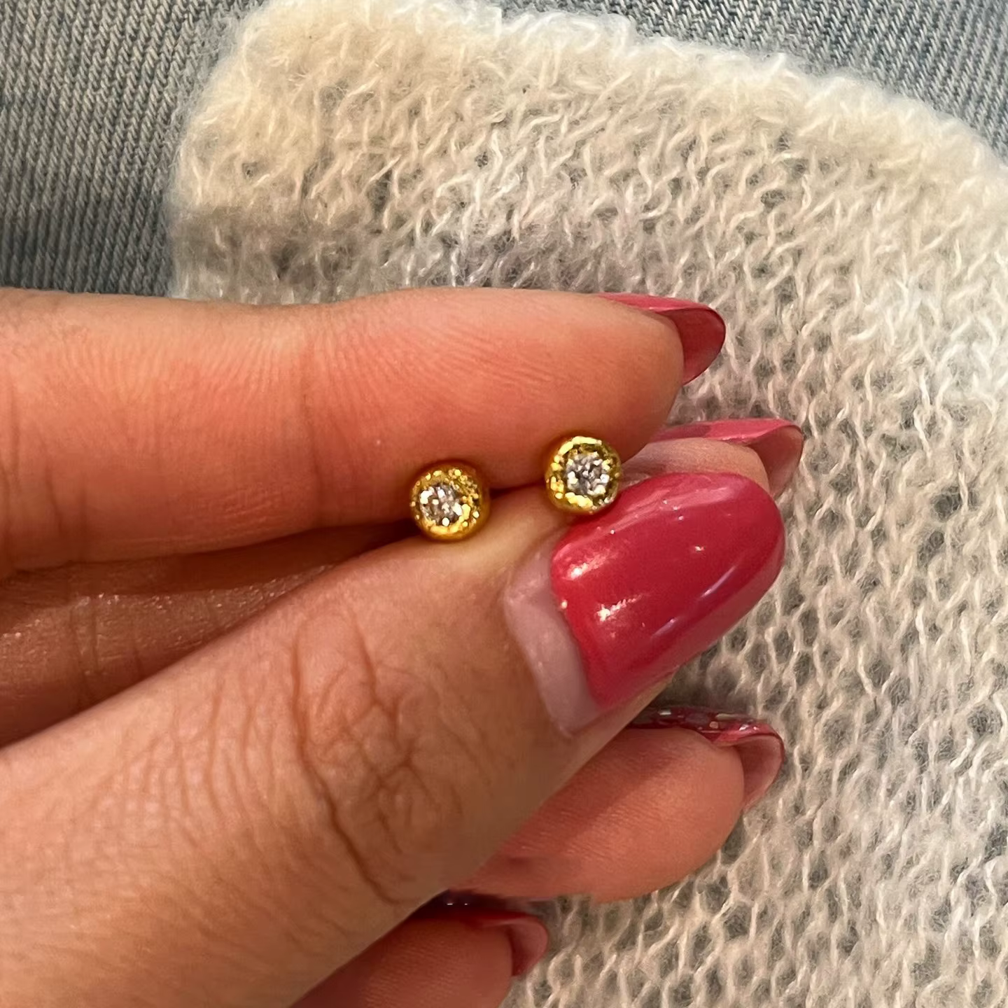 Boucles d'oreilles rétro en diamant unique pour femmes, bijoux de luxe, concave, convexe, scintillan