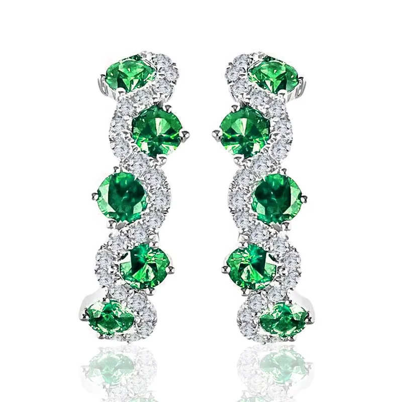 Huitan – boucles d'oreilles créoles délicates pour femmes, bijoux de tous les jours avec zircone cub