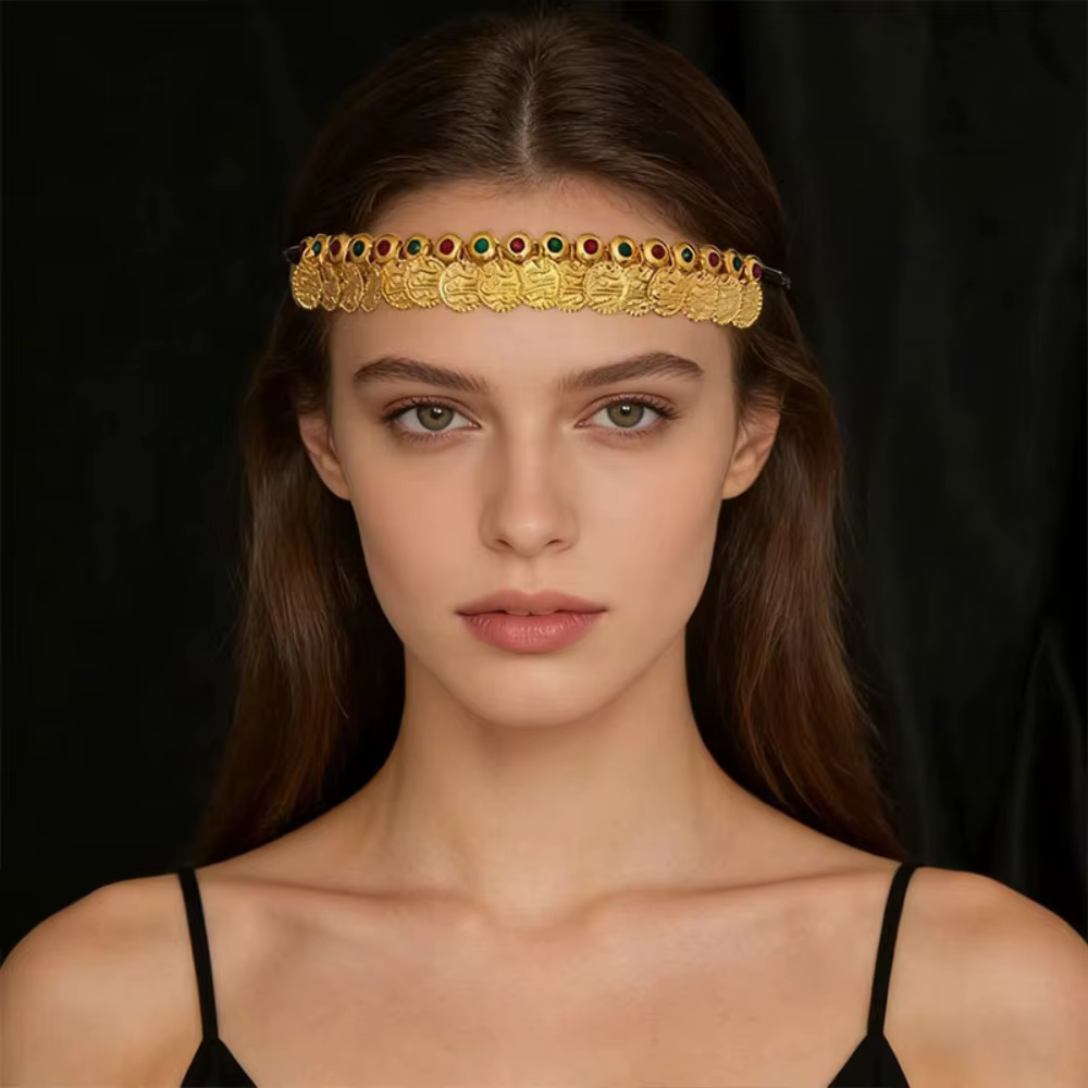 Chaîne de front élégante de style coréen bohème, bijou de tête féerique exotique, ornement de front 