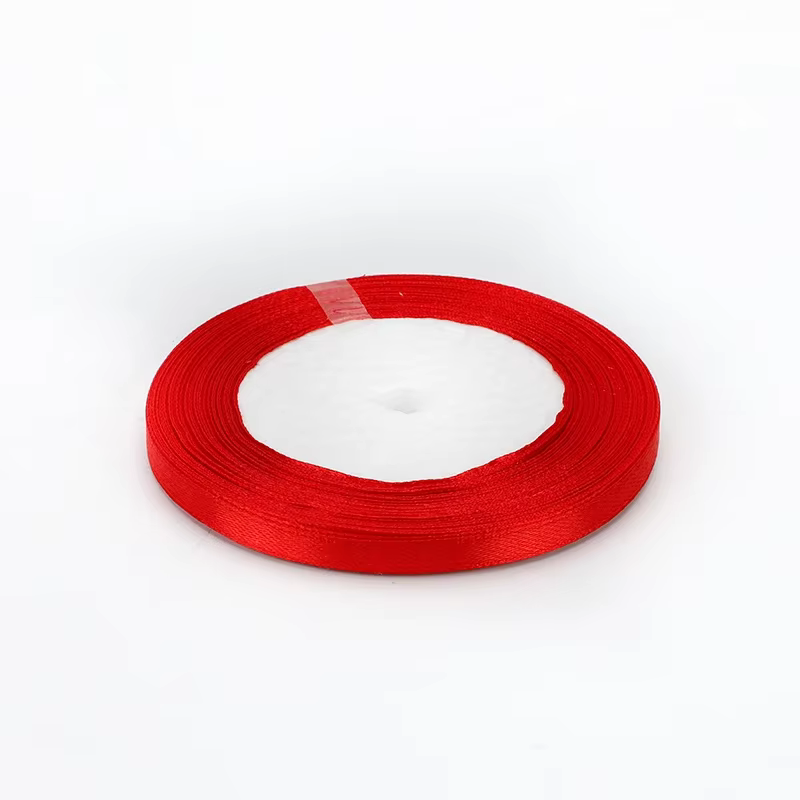 Ruban de Satin rouge pour décoration de mariage, noël, Halloween, fête, emballage cadeau, fourniture