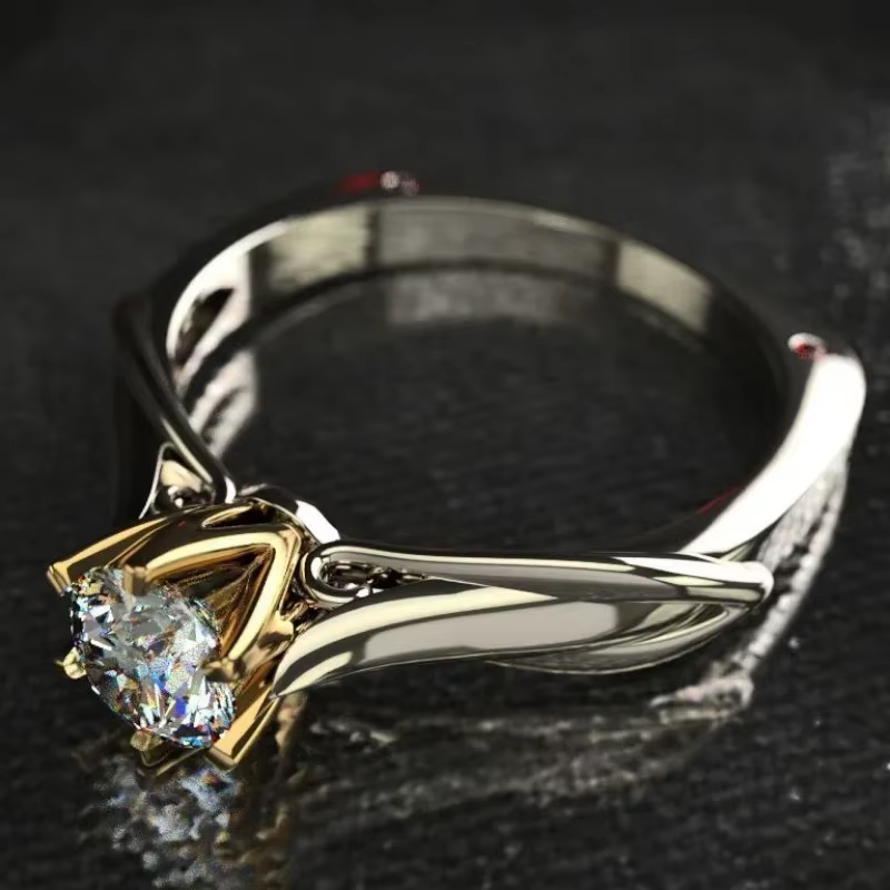 Bague en or pur 18 carats pour femmes, bagues Moissanite avec pierres précieuses naturelles, bijoux