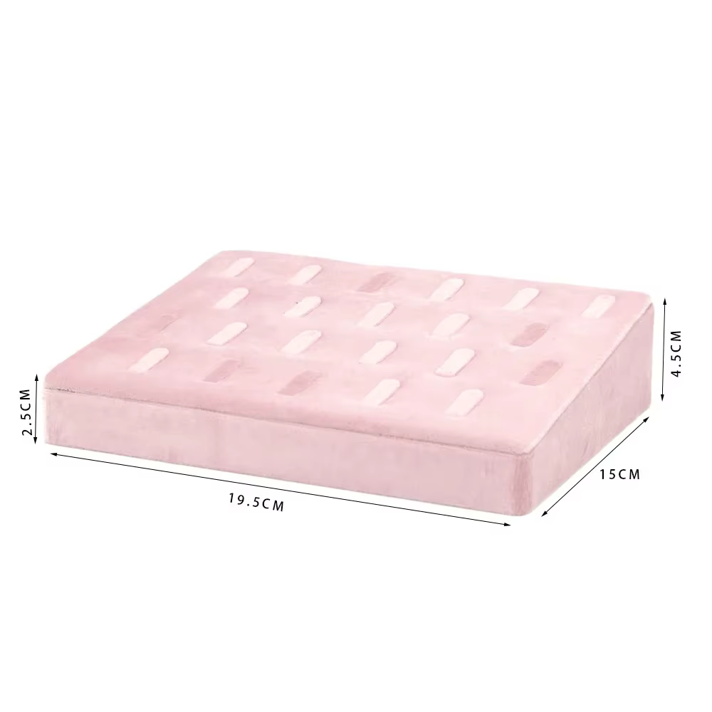 Présentoir à bagues, support de présentation, vitrine haut de gamme, présentoir incliné à 22 emplace