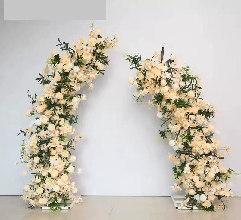 Arche florale décorative en roses artificielles en soie pour entrée, support de mariage, arrangement