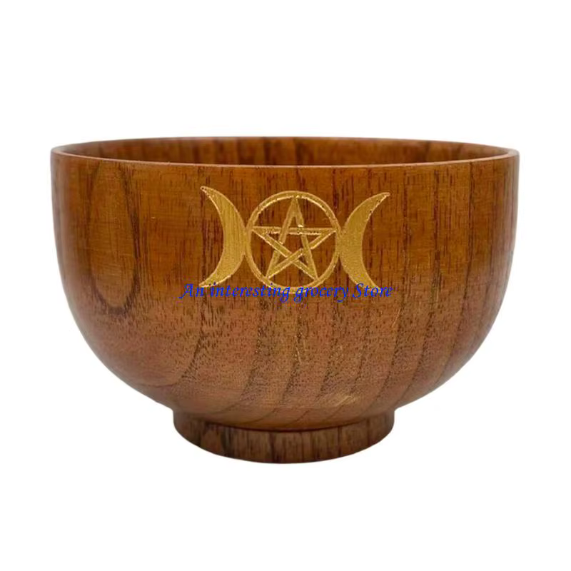 Bols en bois 652D, vaisselle rituelle, outil Divination, jeu société, accessoires sorcellerie, fourn