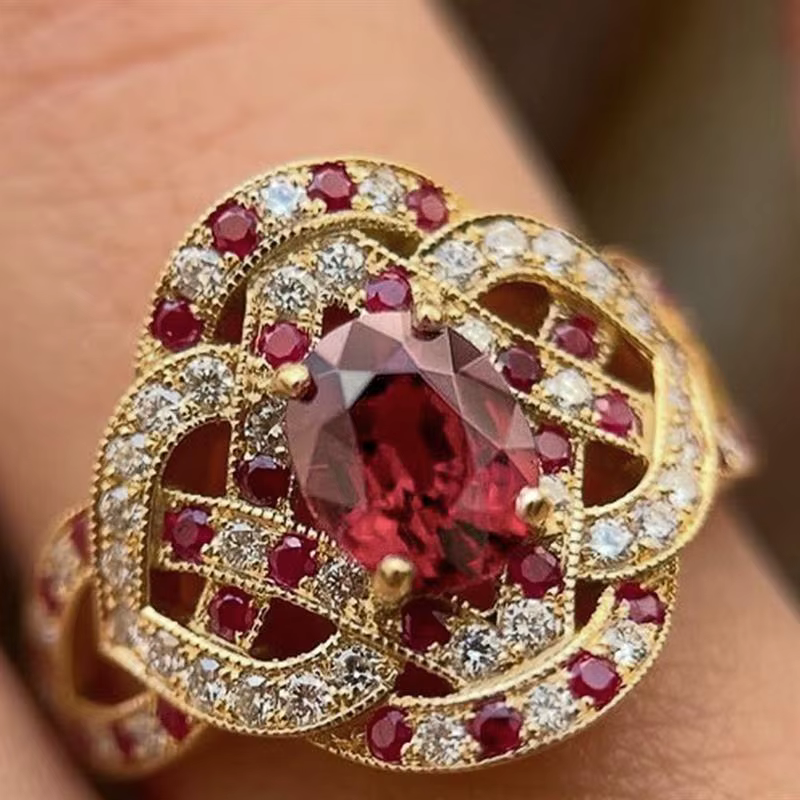 Huitan – bague de luxe pour femmes, couleur or, magnifique, accessoires élégants pour mariage et fia