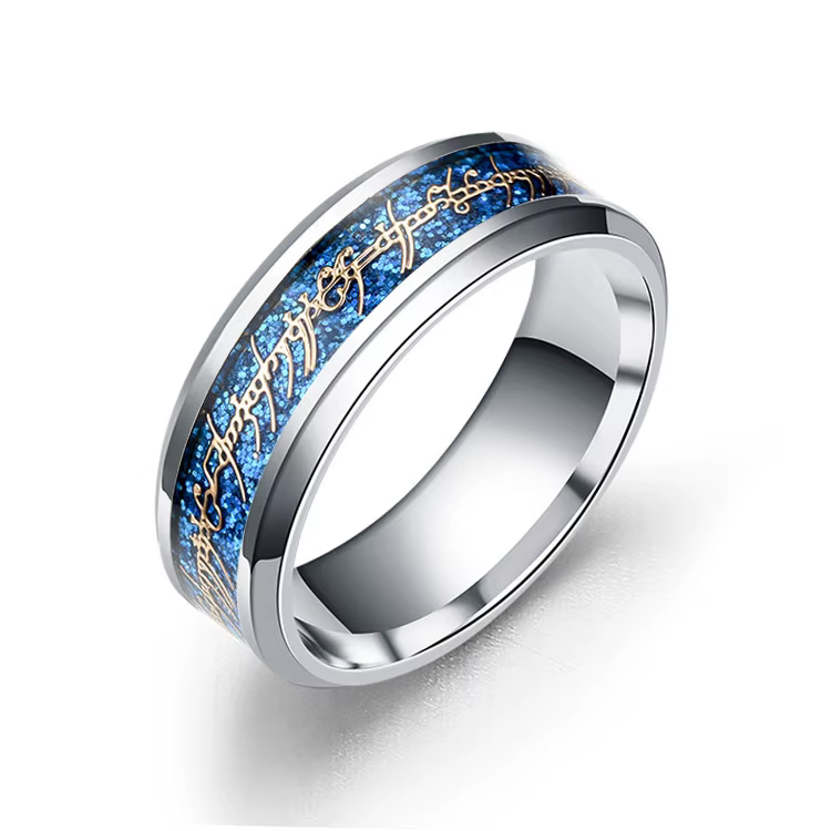 Bague plaquée or, mariage, fiançailles, cocktail, mari, père, cadeaux, 8mm, taille 6-13