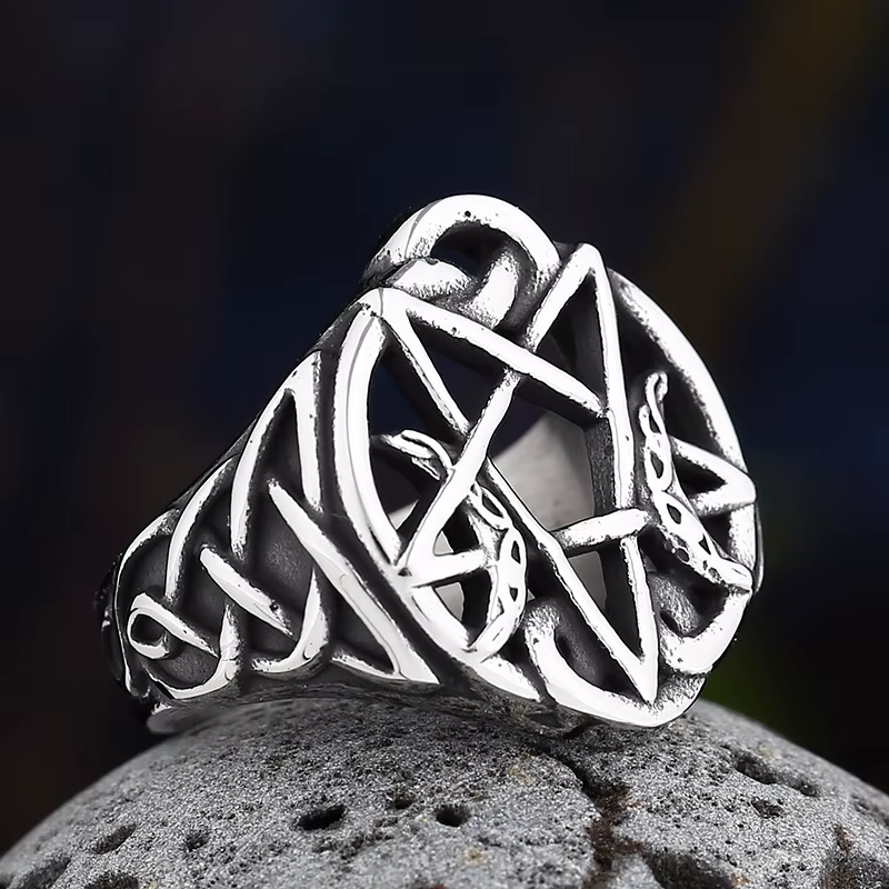 Bague à lame en acier inoxydable pour homme et femme, bijou à cinq branches, style Punk Rock, cadeau