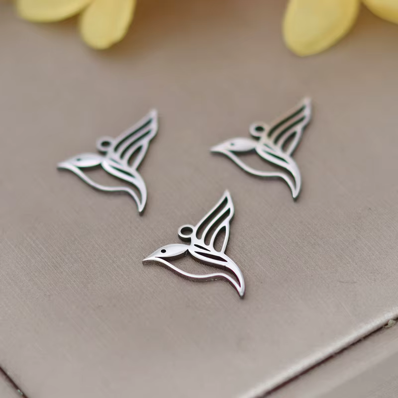 Pendentif colibri, 3 pièces, accessoires de bricolage, adaptés aux Bracelets, breloques pour la fabr