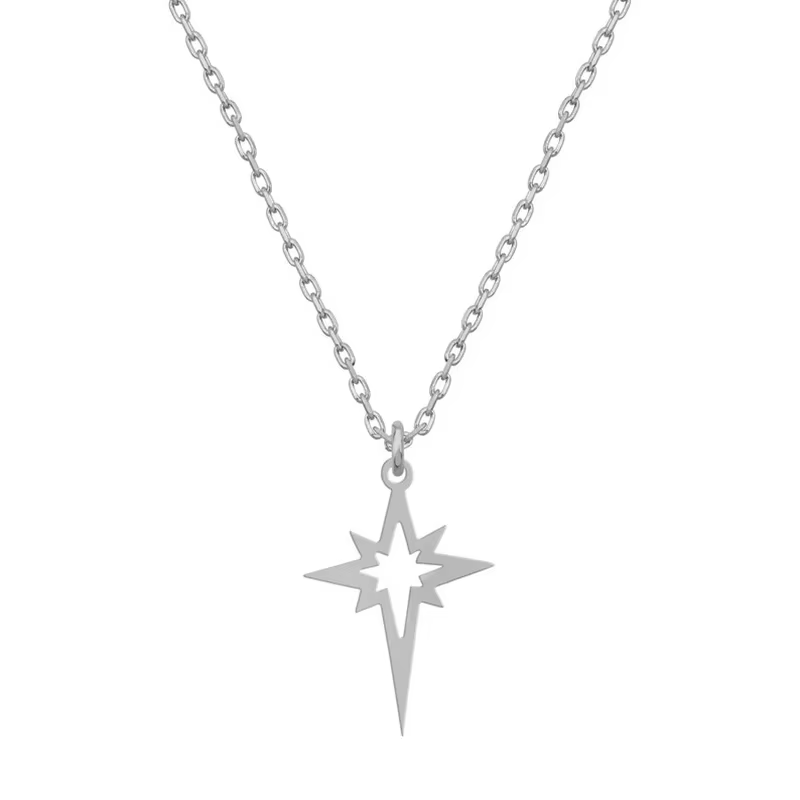 Colliers ras du cou en acier inoxydable avec pendentif étoile géométrique minimaliste, collier étoil