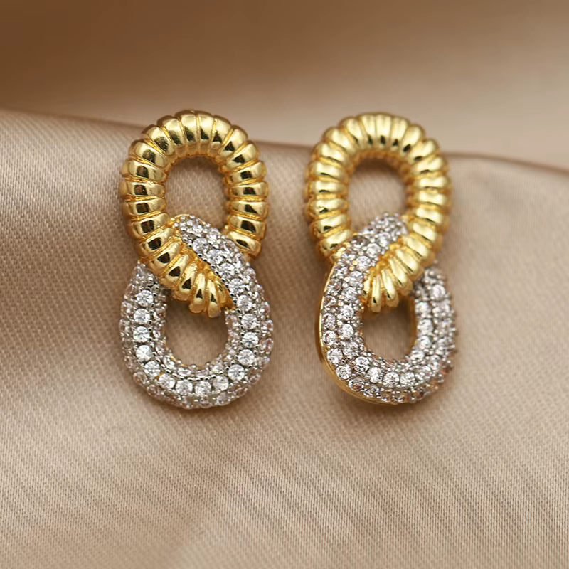 Boucles d'oreilles en perles de cristal pour femmes, nouveau Design de vue, marque de mode, bijoux e