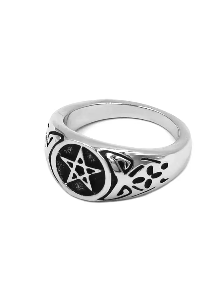 Bague Pentacle en acier inoxydable, bijoux, nouveau Style, étoile pentagramme, pour hommes et femmes