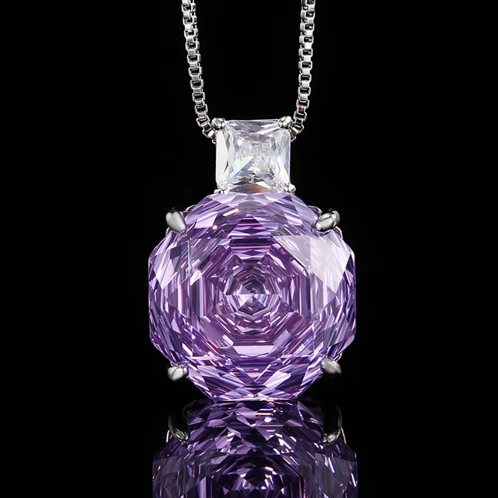 Breloques améthyste pierres précieuses bague collier pendentif boucles d'oreilles pour femmes Cockta