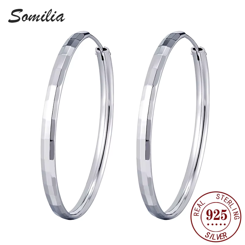 SOMILIA - Bague de luxe en argent sterling 925, 3/4/5/6CM, grande taille pour femme, bijou original 