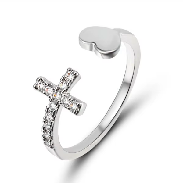 Bague Ailes d'Ange en Argent pour Femme, Réglable, Micro Pavé, Bagues d'Ouverture, Bijoux, Cadeau d'