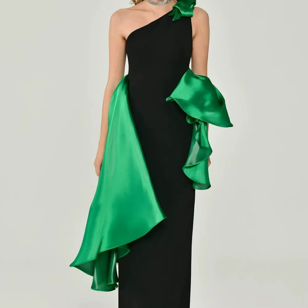 Robe de soirée asymétrique pour la mère de la mariée, robe personnalisée pour invitées, robe fourrea