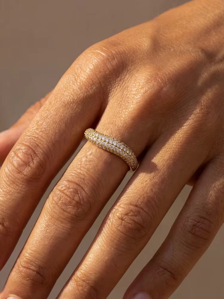 Bague en argent Sterling 925 en Zircon en forme de vague pour femmes, tenue quotidienne, tenue d'ann