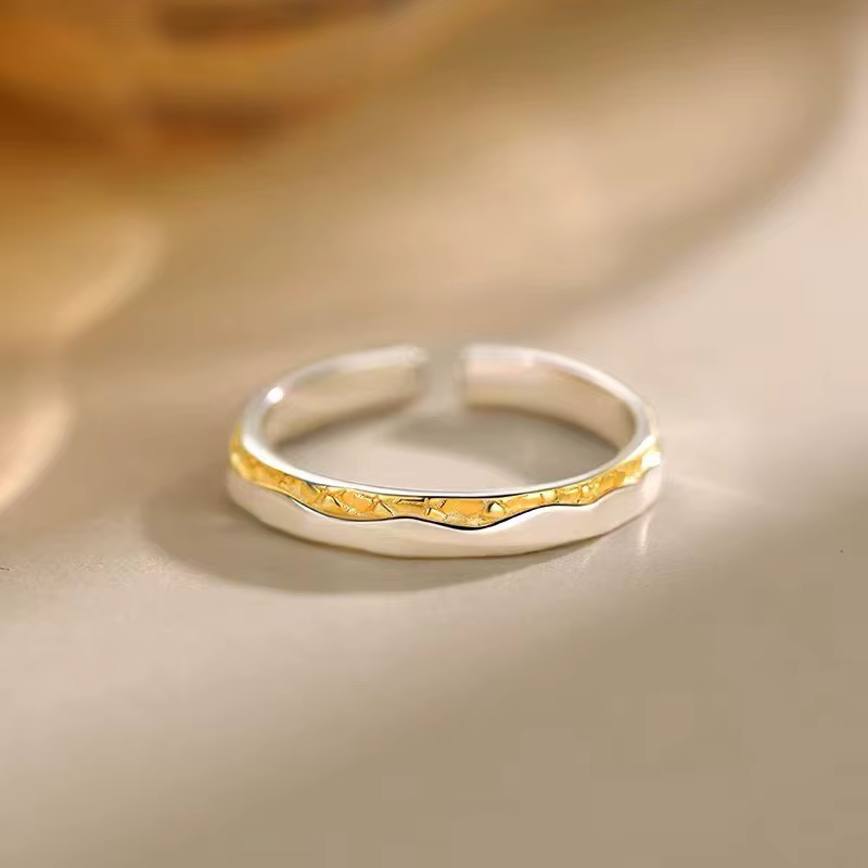 Bagues en argent Sterling 925 pour femmes, Vintage, faites à la main, réglables, rétro, double coule