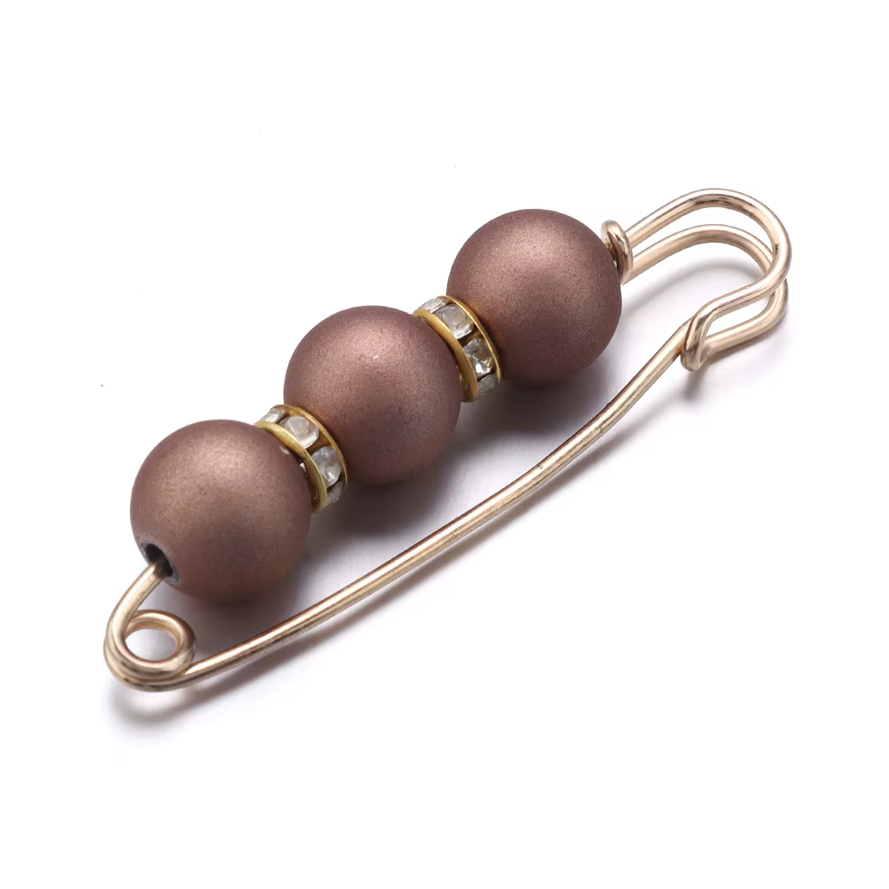 Broche en Imitation de perles et strass, 5 pièces, épingles de sécurité de serrage à la mode pour fe