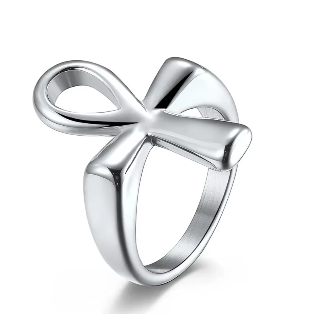 Bague œil Horus Vintage pour hommes et femmes, en acier inoxydable, symbole égyptien ancien, clé de 