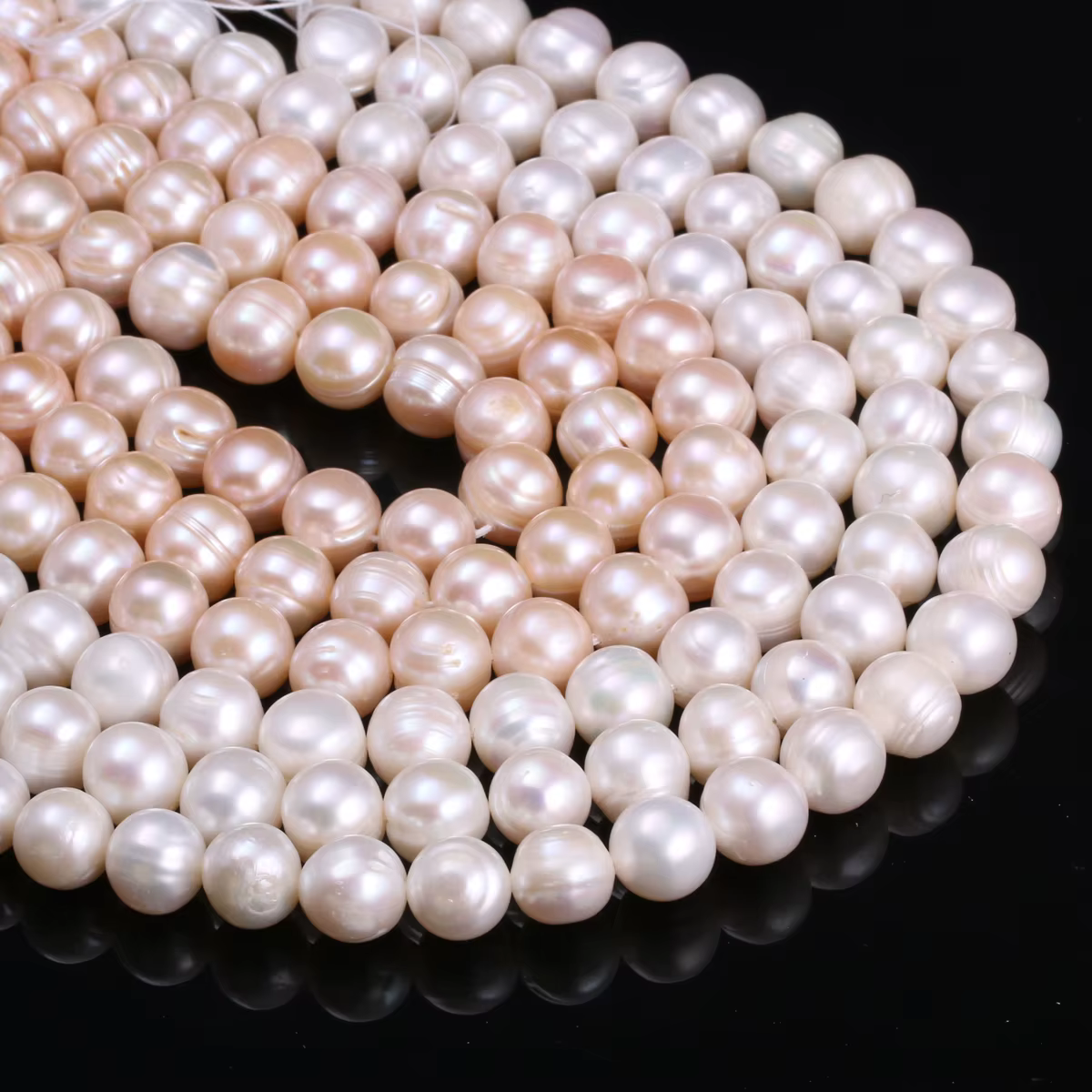 Perles de culture d'eau douce 100% naturelles, perles d'isolation rondes pour la fabrication de bijo