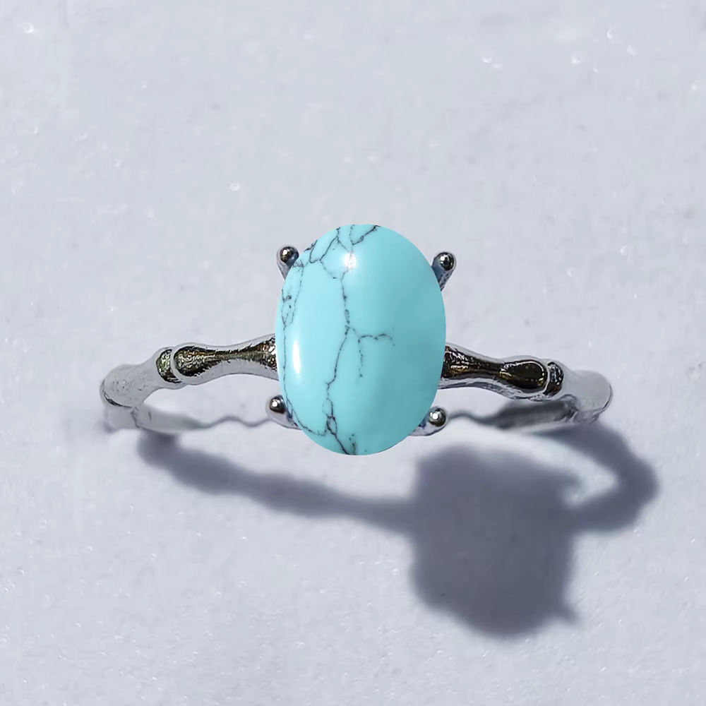 Bague en améthyste 100% naturelle pour femmes, bague réglable en argent plaqué cuivre pour les fêtes