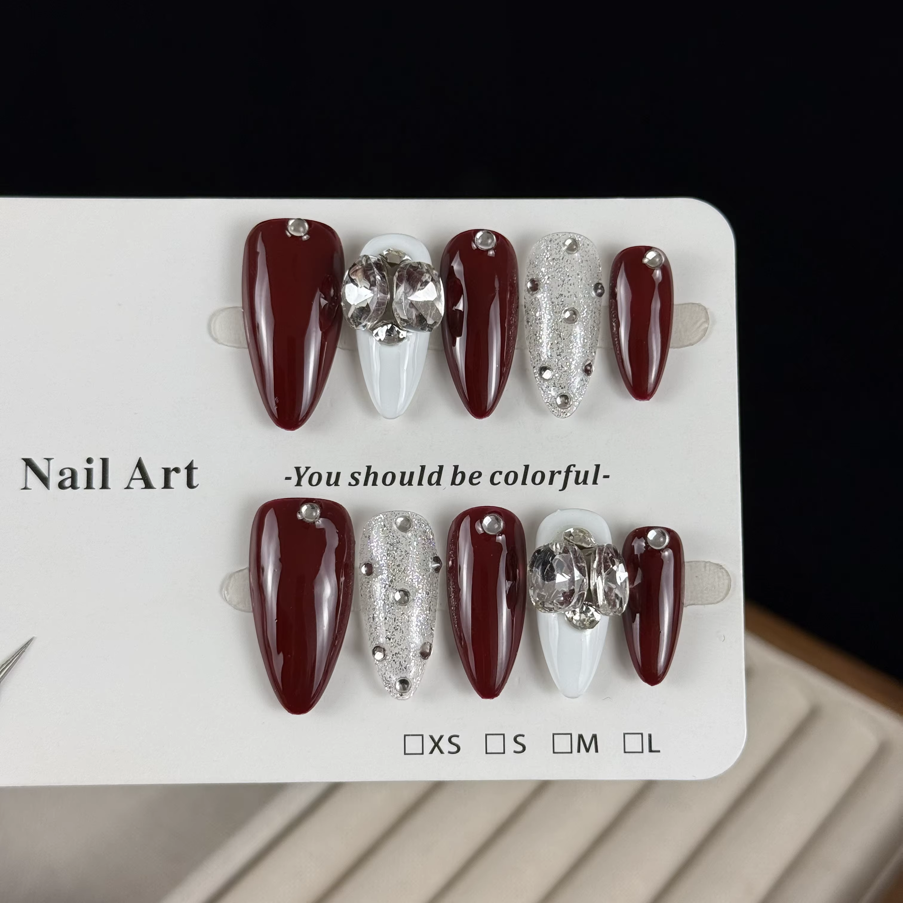 10 pièces de style rétro de luxe haut de gamme, diamants ronds tridimensionnels peints à la main, œi