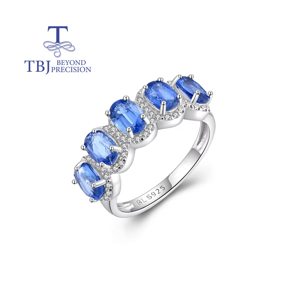 Bague en kyanite bleue naturelle, magnifique et noble, harmonie sereine, en argent sterling 925, bij