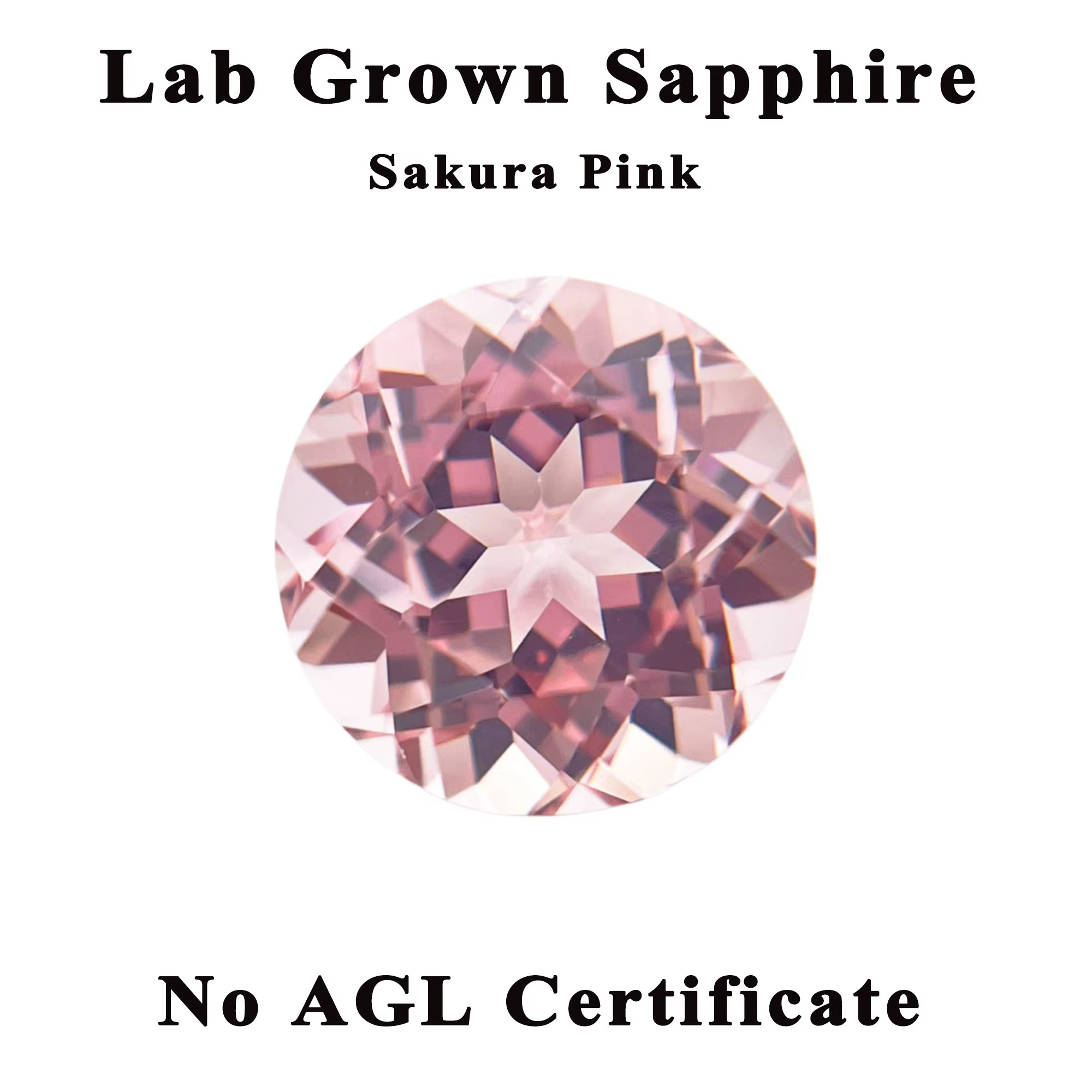 Saphir de laboratoire taille ronde couleur rose Morgan pour la fabrication de bijoux DIY, matériaux 