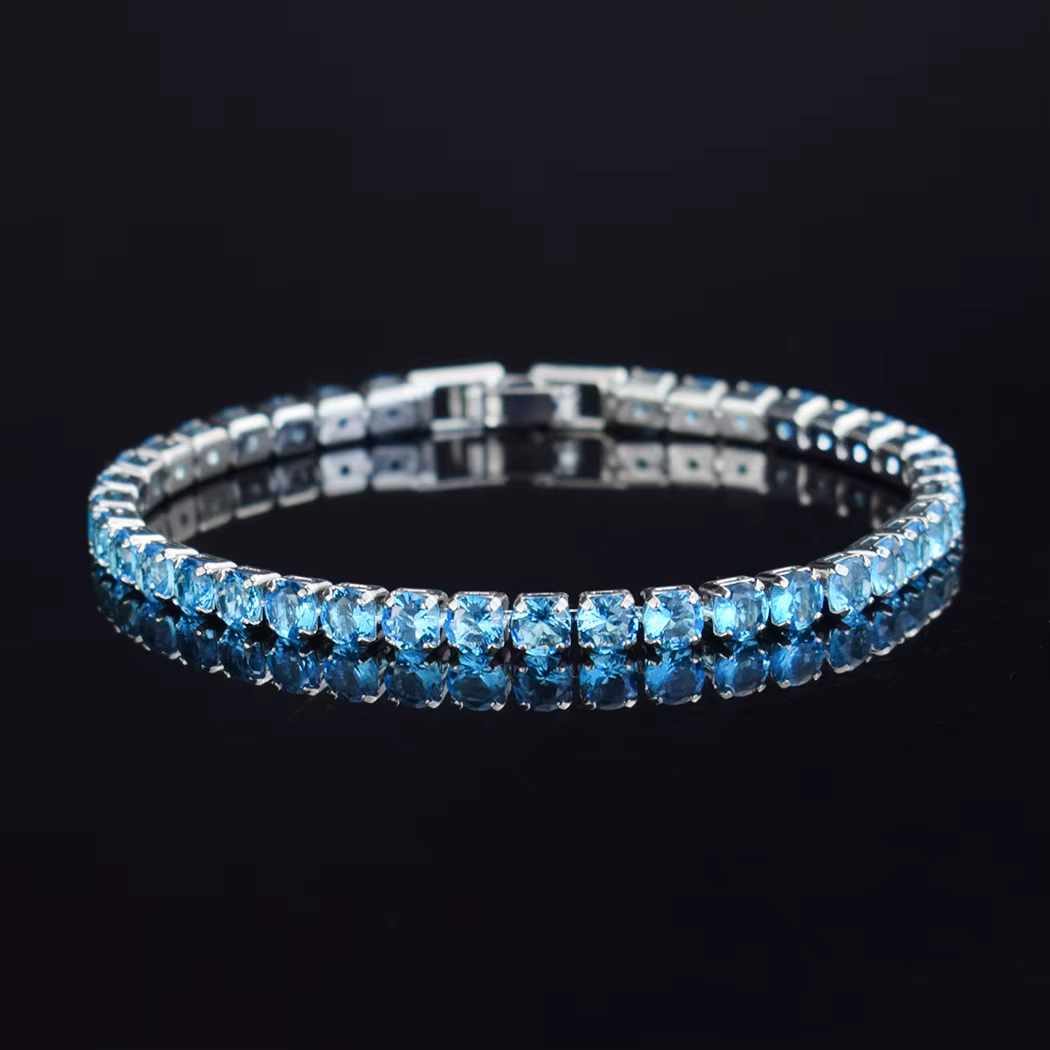 Bracelet de Tennis en Zircon Micro-incrusté de 4mm pour femmes, nouveaux hommes, accessoires de bijo