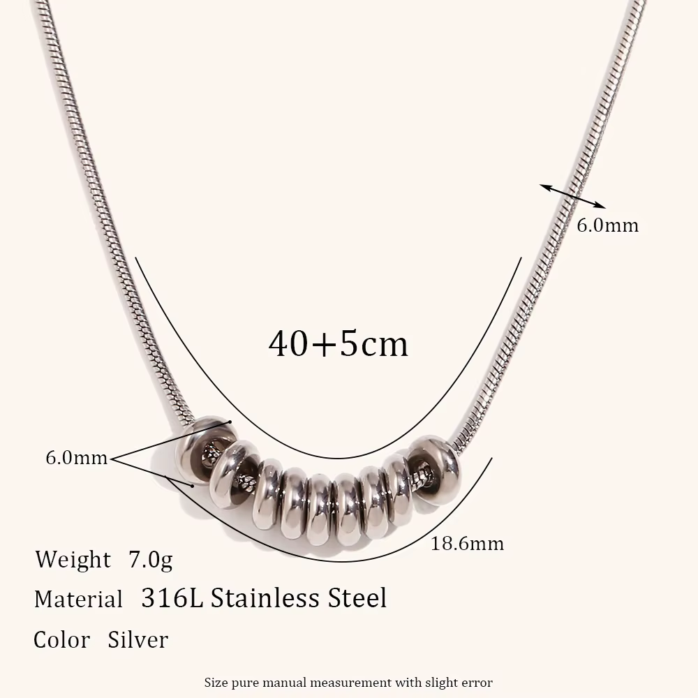 La.Muses – joli collier avec pendentif en forme de haricots, couleur or et argent, bijoux en acier i