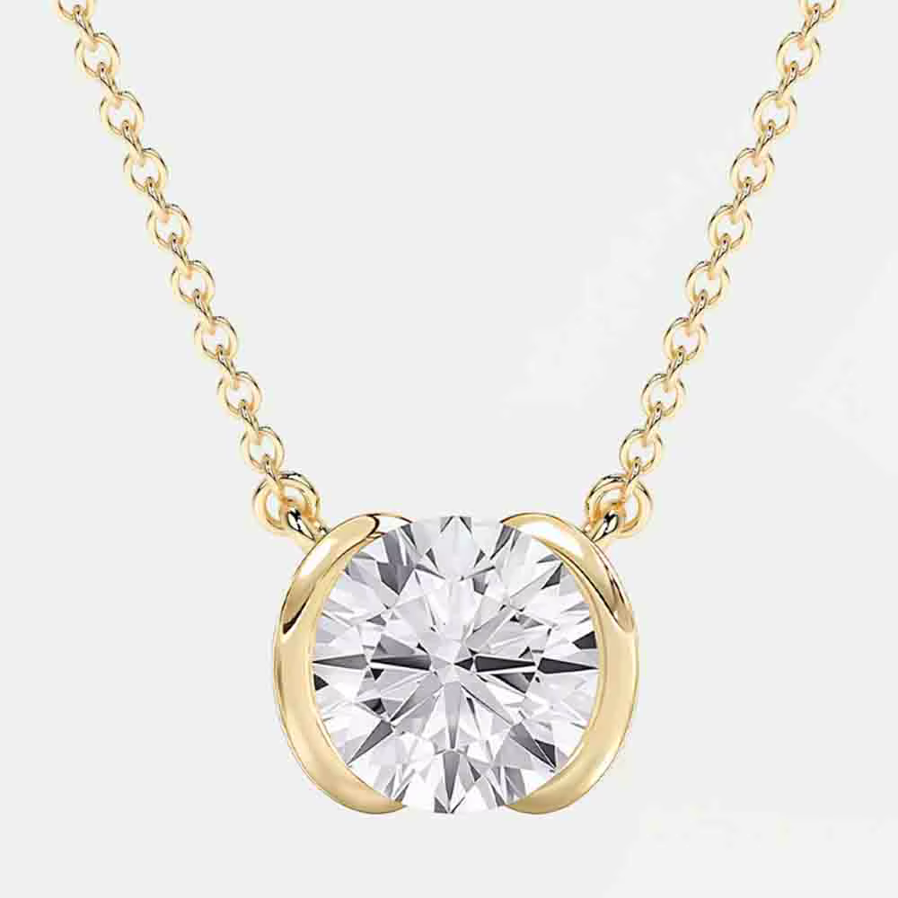 WUIHA – collier avec pendentif en argent Sterling 925, coupe radiante, diamants Moissanite véritable