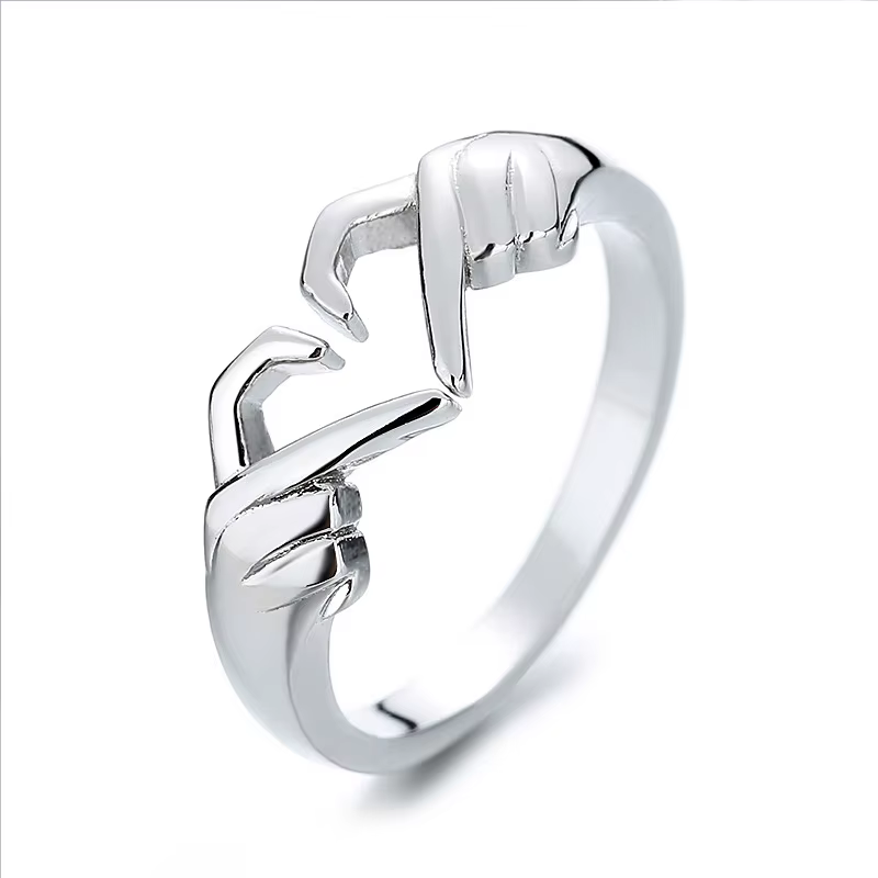 Huretailers-Bague Design en Forme de Doigt pour Femme, Mode Féminine, Accessoires Simples et Seconda