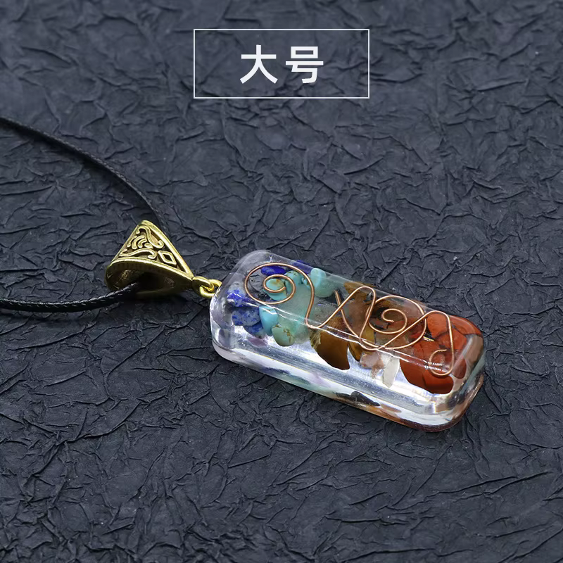 Collier pendentif en pierre naturelle pour bijoux, gravier, bricolage, accessoire de bracelet, vente