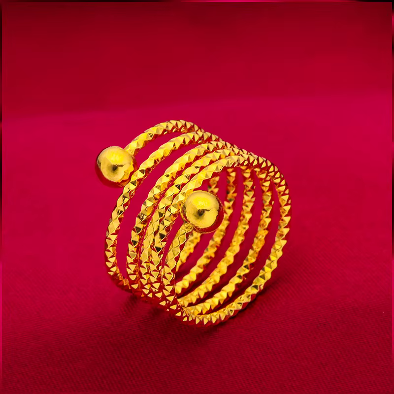 Bracelet à fleurs en spirale de dubaï pour femmes brésiliennes, couleur or 24K, bijoux de mariée, ar