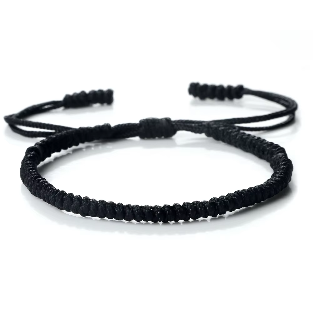 Bracelets tressés faits à la main pour femmes et hommes, amulette réglable avec nœud rouge, pour la 