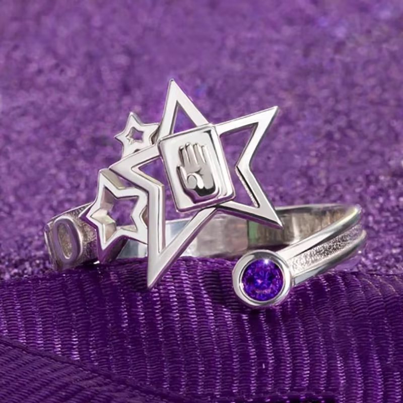 Anime JoJo Ives Arre Adventure Ring, Kujo Jotaro Cosplay, Bagues réglables unisexes, Accessoires bij