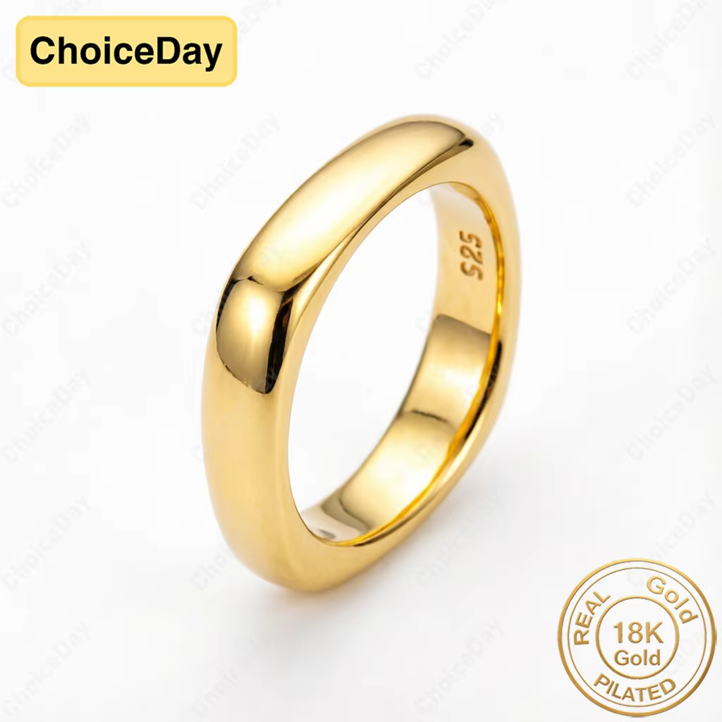 Bague carrée simple luxueuse plaquée or 18 carats pour femme, accessoires de bijoux tendance pour fi