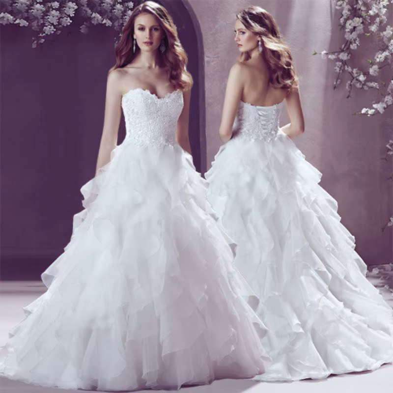 Robe de Mariée Personnalisée, Élégante, avec Traîne à Balayage, Nouvelle Collection, 2025