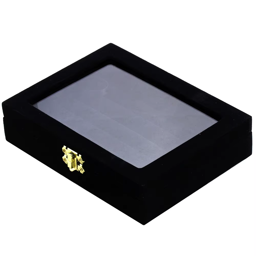 MMS – boîte-cadeau de luxe 24 paires de boutons de manchette, boîte en verre transparente, boîte en 