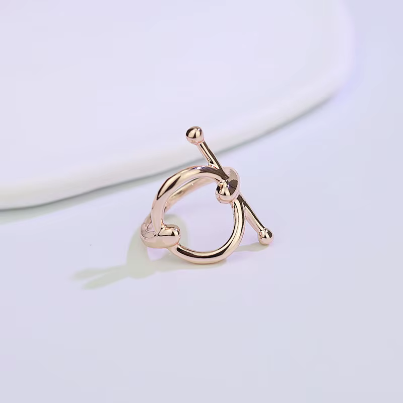 Fermoir en or 18 carats lisse haut de gamme, anneau écharpe en soie pour femmes, multi-choix, trois 