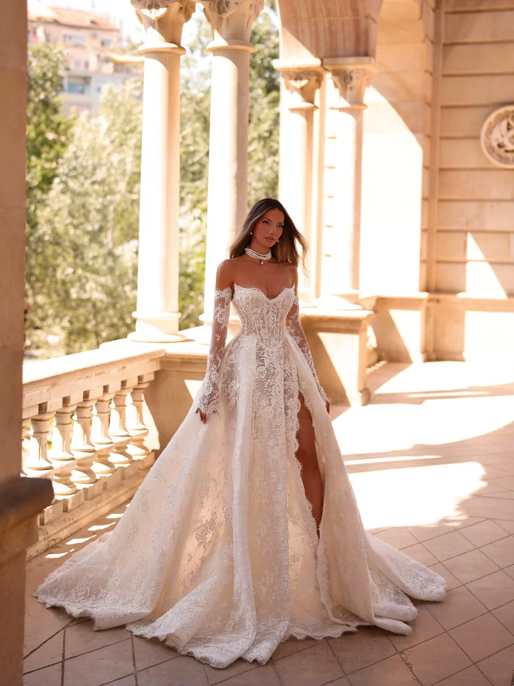 Robe de mariée en dentelle perlée complexe, style corset fantaisie, coupe princesse, personnalisée, 