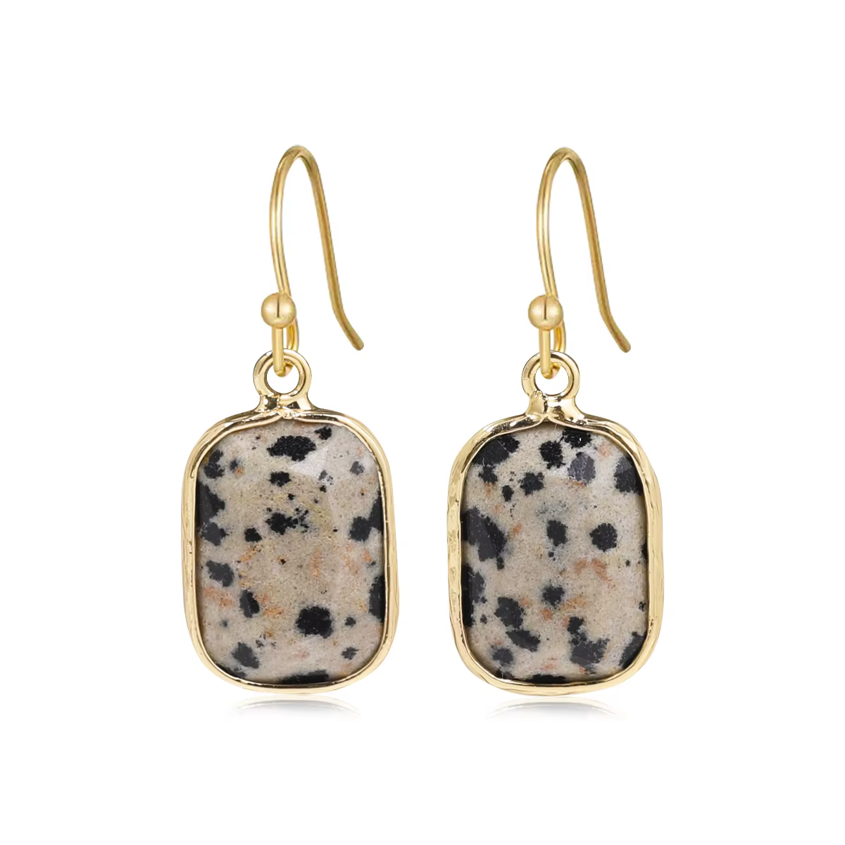 Boucles d'oreilles en pierres précieuses naturelles pour femmes, Style rectangulaire Simple et à la 