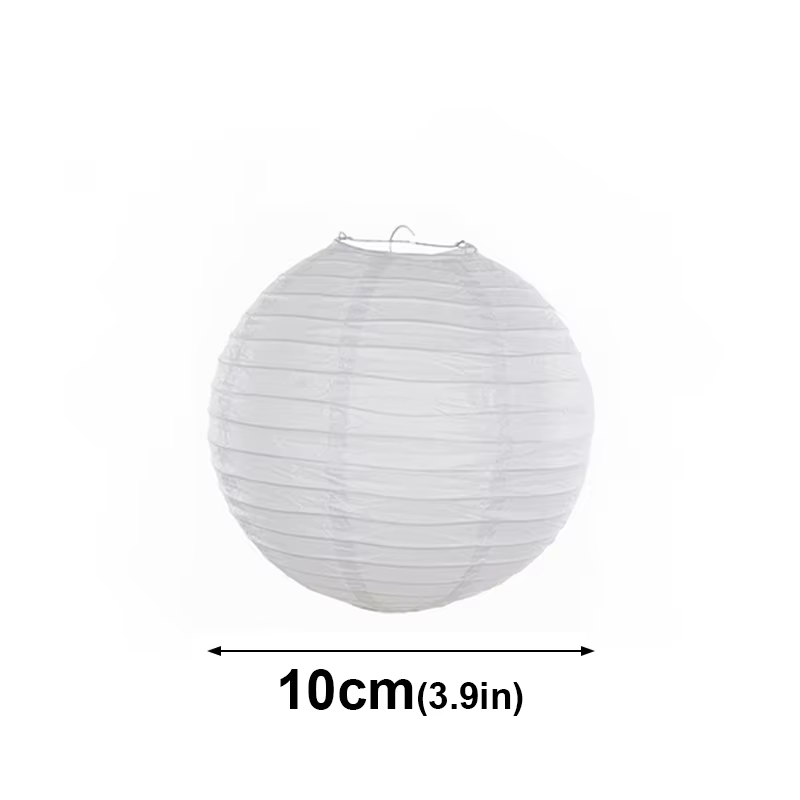 Lanterne de mariage élégante, blanche, chinoise, boule, abat-jour suspendu, décoration ronde en papi